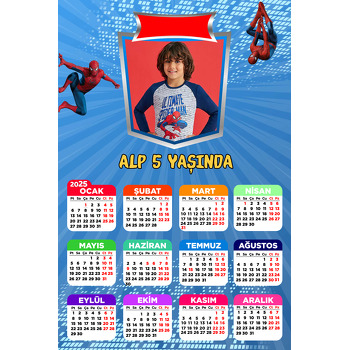 Spiderman Temalı Takvim Magnet