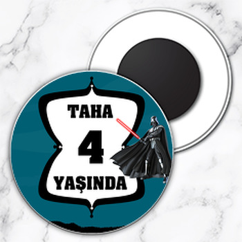 Star Wars Temalı Daire Plastik Magnet