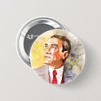 Suluboya Efektli Atatürk Temalı İğneli Buton Rozet