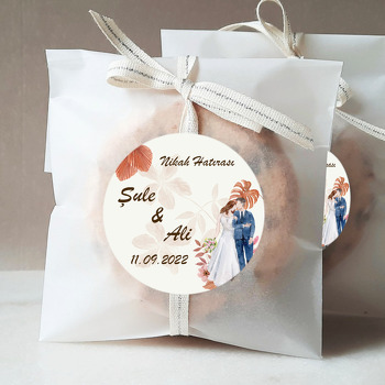 Suluboya Gelin ile Damat Temalı Sticker