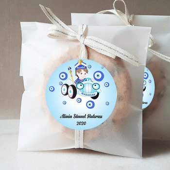 Sünnet Arabalı Çocuk Temalı Sticker