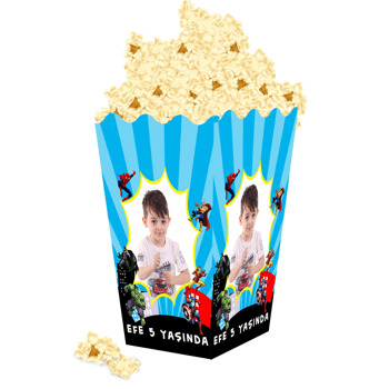 Süper Kahramanlar Temalı Popcorn Kutusu