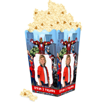 Süper Kahramanlar Temalı Popcorn Kutusu
