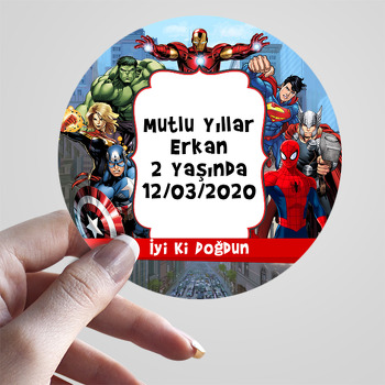 Süper Kahramanlar Temalı Sticker