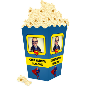 Süperman Temalı Popcorn Kutusu