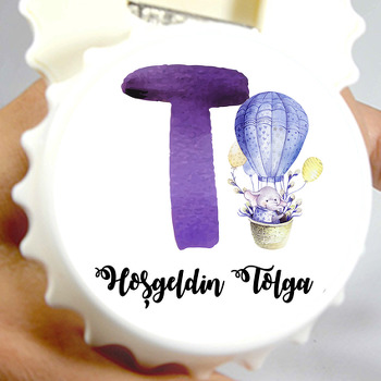 T Harfi  Temalı  Kapak Şekilli Magnet Açacak