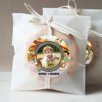 Taş Devri Aile Temalı Sticker