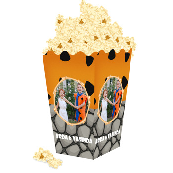Taş Devri Temalı Popcorn Kutusu