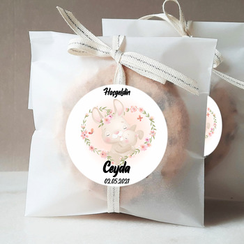Tavşan Anne Çocuk Temalı Sticker