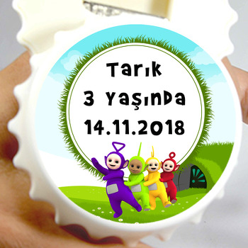 Teletabiler Temalı Kapak Şekilli Magnet Açacak