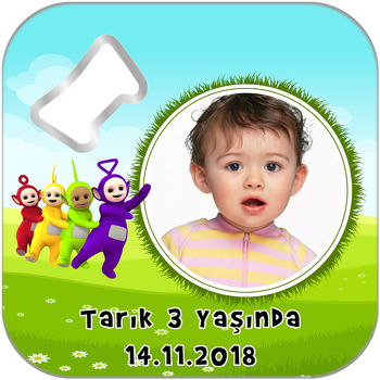 Teletabiler Temalı Kare Magnet Açacak