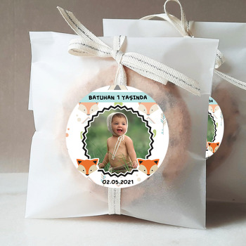 Tilki ile Kaktüs Temalı Sticker