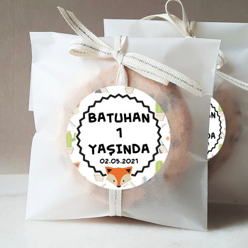 Tilki ile Kaktüs Temalı Sticker
