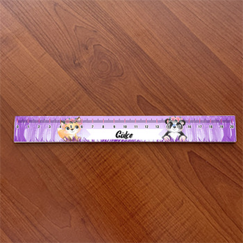 Tilki ile Panda Mor Bambu Ormanında Temalı Hediyelik Cetvel