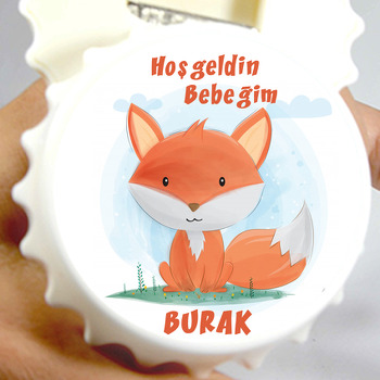 Tilki Temalı Kapak Şekilli Magnet Açacak