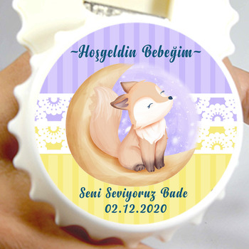 Tilki Temalı Kapak Şekilli Magnet Açacak