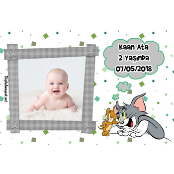 Tom ve Jerry Temalı Doğum Günü Magnet