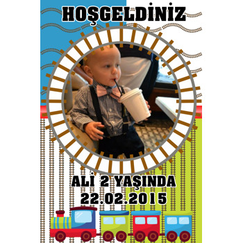 Tren 2 Temalı Doğum Günü Afiş