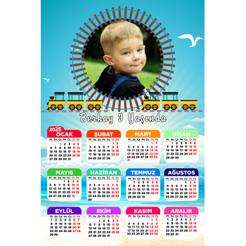 Tren 2 Temalı Takvim Magnet