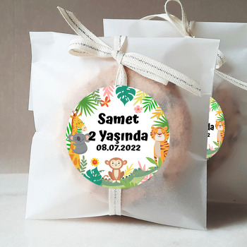 Tropikal Orman ile Hayvanlar Temalı Sticker