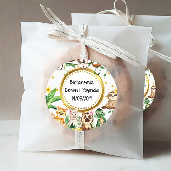 Tropikal Orman Temalı Doğum Günü Sticker