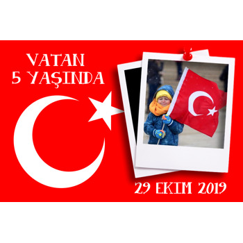 Türk Bayrak Temalı Doğum Günü Magnet