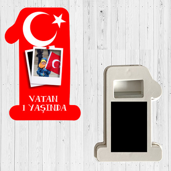 Türk Bayrak Temalı Doğum Günü Magnet Açacak