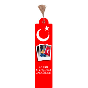 Türk Bayrak Temalı Kitap Ayracı