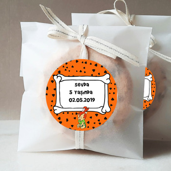 Turuncu Çakıl Temalı Sticker