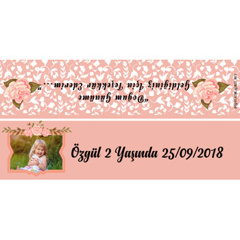 Turuncu Çiçek Temalı Hediye Paket Başlığı