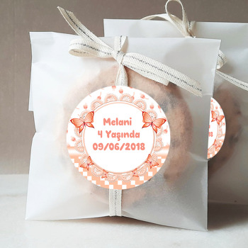 Turuncu Kelebek Temalı Sticker