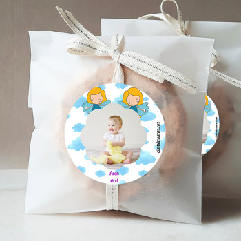 Turuncu Saçlı Kelebek Temalı Kız Bebek Diş Sticker