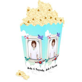 Uçak Temalı Popcorn Kutusu