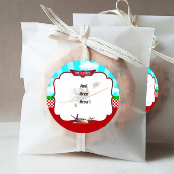 Uçaklar Temalı Sticker Etiket