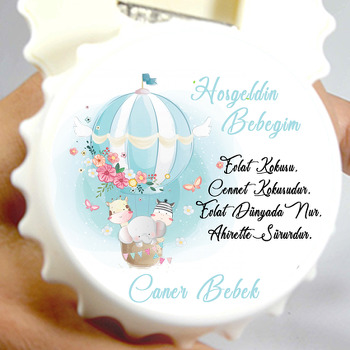 Uçan Balonda Fil Temalı Kapak Şekilli Magnet Açacak