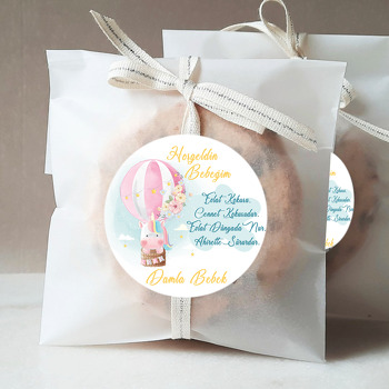 Uçan Balonlu Unicorn Temalı Sticker