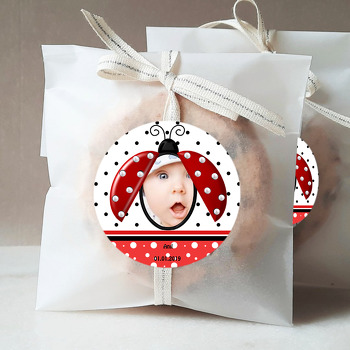Uğur Böceği Temalı Doğum Günü Resimli Sticker