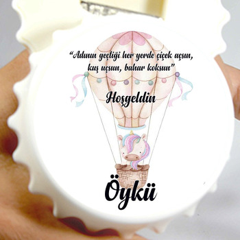 Unicorn Balonda Temalı Kapak Şeklinde Magnet Açacak