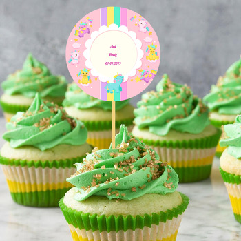 Unicorn Gökkuşağı Temalı Kürdan Süs