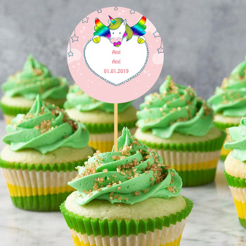 Unicorn Gökkuşağı Temalı Kürdan Süs