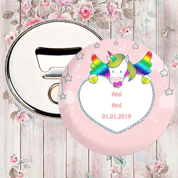 Unicorn Gökkuşağı Temalı Magnet Açacak