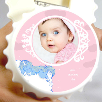 Unicorn Temalı Resimli Kapak Şekilli Magnet Açacak