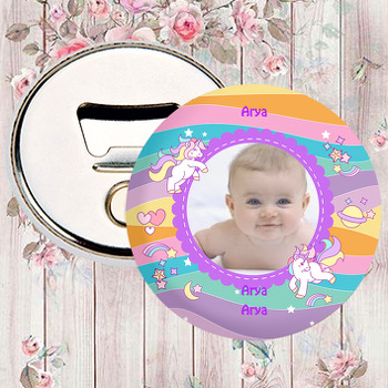 Unicorn Temalı Resimli Magnet Açacak