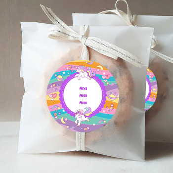 Unicorn Temalı Sticker