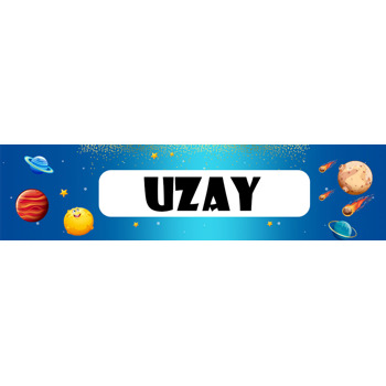 Uzay Mavi Galaksi Temalı Kalem Sticker