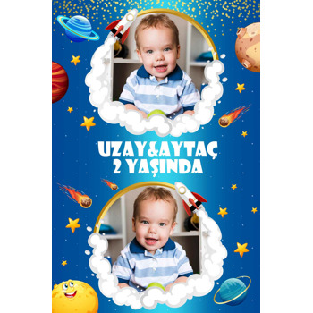 Uzay Mavi Galaksi Temalı Parti Konsept
