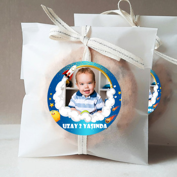 Uzay Mavi Galaksi Temalı Sticker