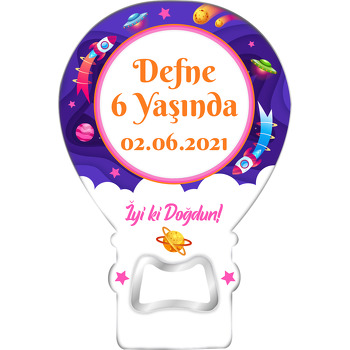 Uzay Mor Galaksi Temalı Balon Magnet Açacak
