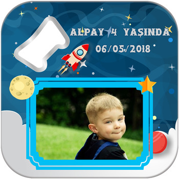 Uzay Temalı Kare Magnet Açacak
