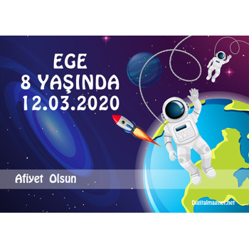 Uzay Ve Astronot Temalı Amerikan Servis
